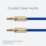 AU02 AUX Audio Cable Blue Crystal Clear Audio