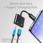 AU11 Gadjet 2-in-1 Audio + Charging Adapter 3.5mm AUX Type-C Charging
