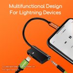 AU12 Gadjet 2-in-1 Audio and Charging Adapter for iphone and Lightning Devices High Compatibility