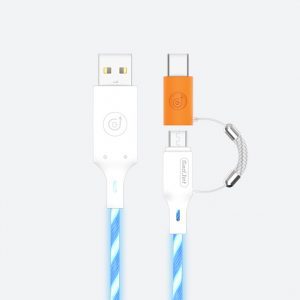 LED Charge + Sync Cable for Micro/Type-C Devices
