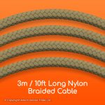 CA29 Gadjet Extra Long Charge + Sync Cable Grey 3m 10ft Long Nylon Braided Cable