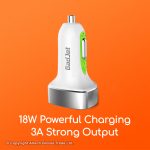 CH08 Gadjet Rapid 2-Port Car Charger 18W Powerful Charging 3A Strong Output