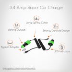 CH14 Gadjet 3.4Amp Super Car Charger Specifications