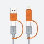 Gadjet CA23 4-in-1 Universal Cable For Type-C + Type-C + Lightning +USB Devices Main