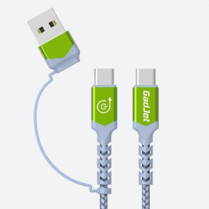 2m Type-C to Type-C Cable + USB-A Adapter