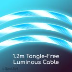 GadJet CA36 Lumionus Glow Charge & Sync Cable - 1.2m Tangle-Free Cable