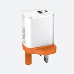 Gadjet CH30 2.4A USB +Type-C Powerful Main Adapter Orange Main