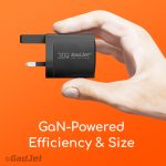 GadJet CH45 GaN 2-Port LED Power Adapter - Efficiency and Compact Size