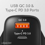 GadJet CH45 GaN 2-Port LED Power Adapter - Quick Charge and Type-C PD