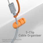 Gadjet MP02 4-in-1 Charge & Synk Cable + 2 Port Power Adapter 3-Clip Cable Organiser
