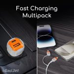 GadJet MP05 Fast Charging Multipack - Car Charger and Cable