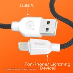 old Gadjet CA20 Charge & Sync Cable For iPhone & Lightning Devices Black_