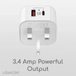 CH55 2 Port Power Adapter For USB-C + USB-A - 3.4 Amp Powerful Output