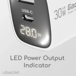 GadJet CH65 GaN 2-Port LED Power Adapter - Power Output Indicator