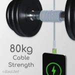 GadJet Long 2-in-1 Rapid Charge & Sync Cable - 80kg cable strength