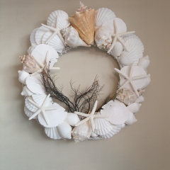 key west seashell wreath